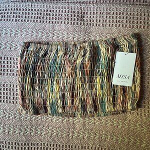 Misa Los Angeles blurred ikat bandeau top NEW